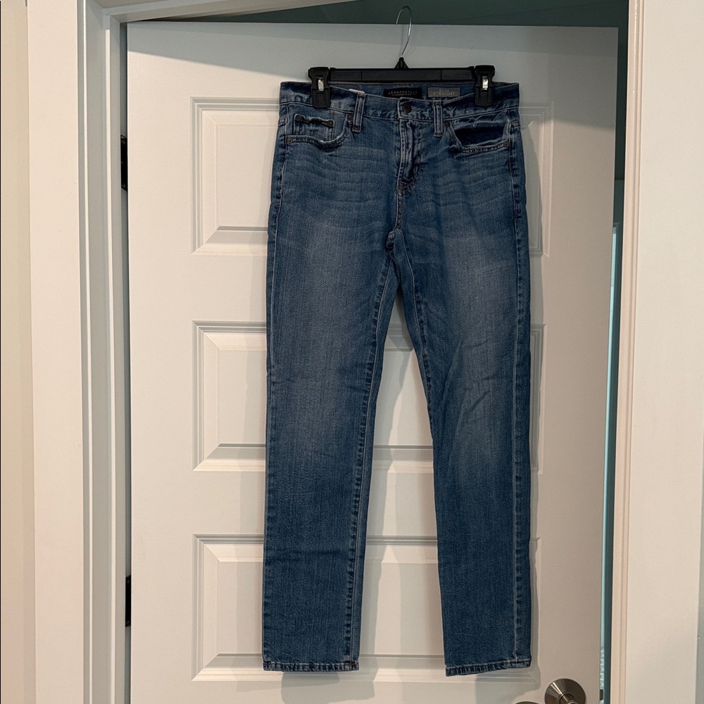 Aeropostale Men's Slim Straight Blue Denim Jeans